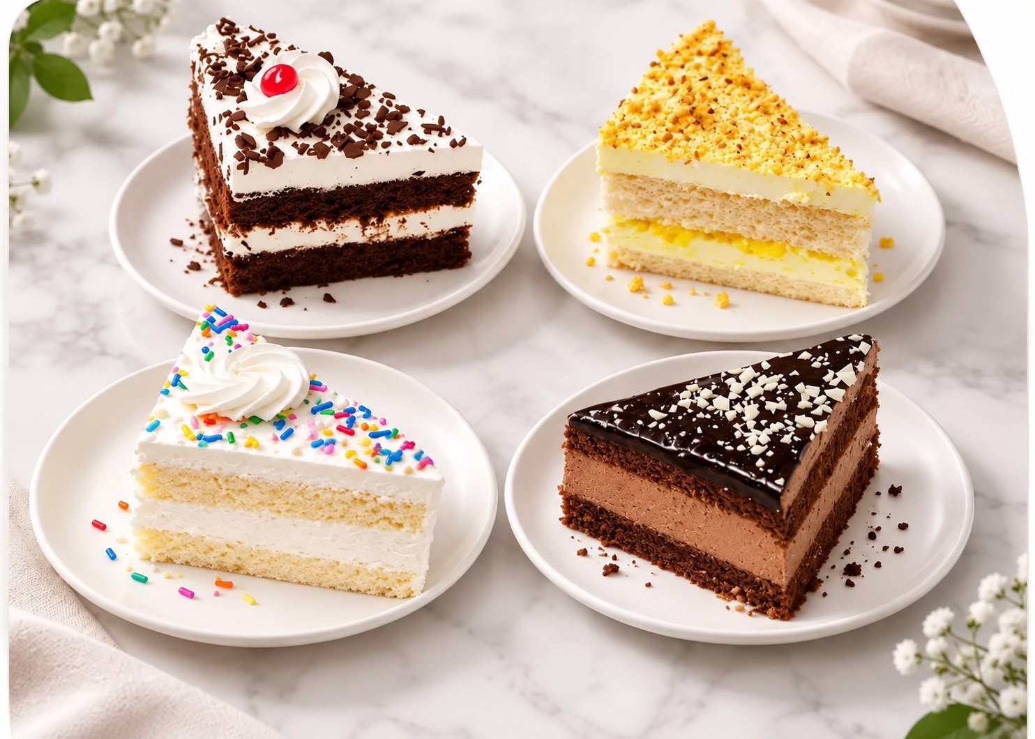 Fresh assorted pastries